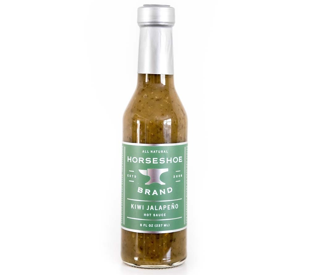 Kiwi Jalapeno Hot Sauce von Horseshoe Brand kaufen | Fruchtig-scharfe Sauce mit Jalapenos und Kiwi | Ideal für Fleisch, Gemüse und vieles mehr