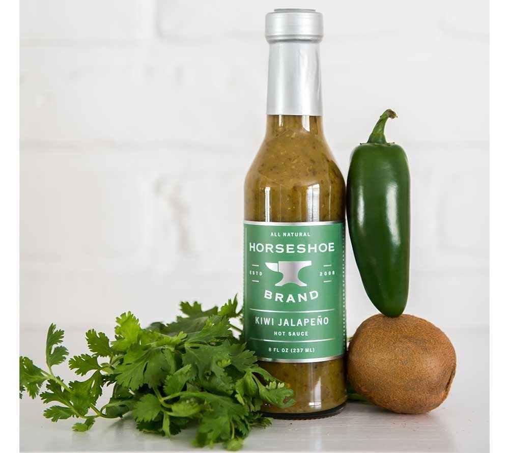 Kiwi Jalapeno Hot Sauce von Horseshoe Brand kaufen | Fruchtig-scharfe Sauce mit Jalapenos und Kiwi | Ideal für Fleisch, Gemüse und vieles mehr