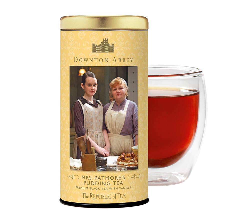 Downton Abbey Mrs. Patmore's Pudding Tea von The Republic of Tea kaufen | Schwarztee mit Karamell und Vanille | Perfekter Begleiter für Scones