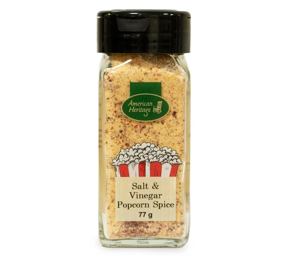 Salt & Vinegar Popcorngewürz von American Heritage kaufen | Salz und Essig Gewürzmischung | Ideal für Popcorn, Chips und andere Kartoffelgerichte
