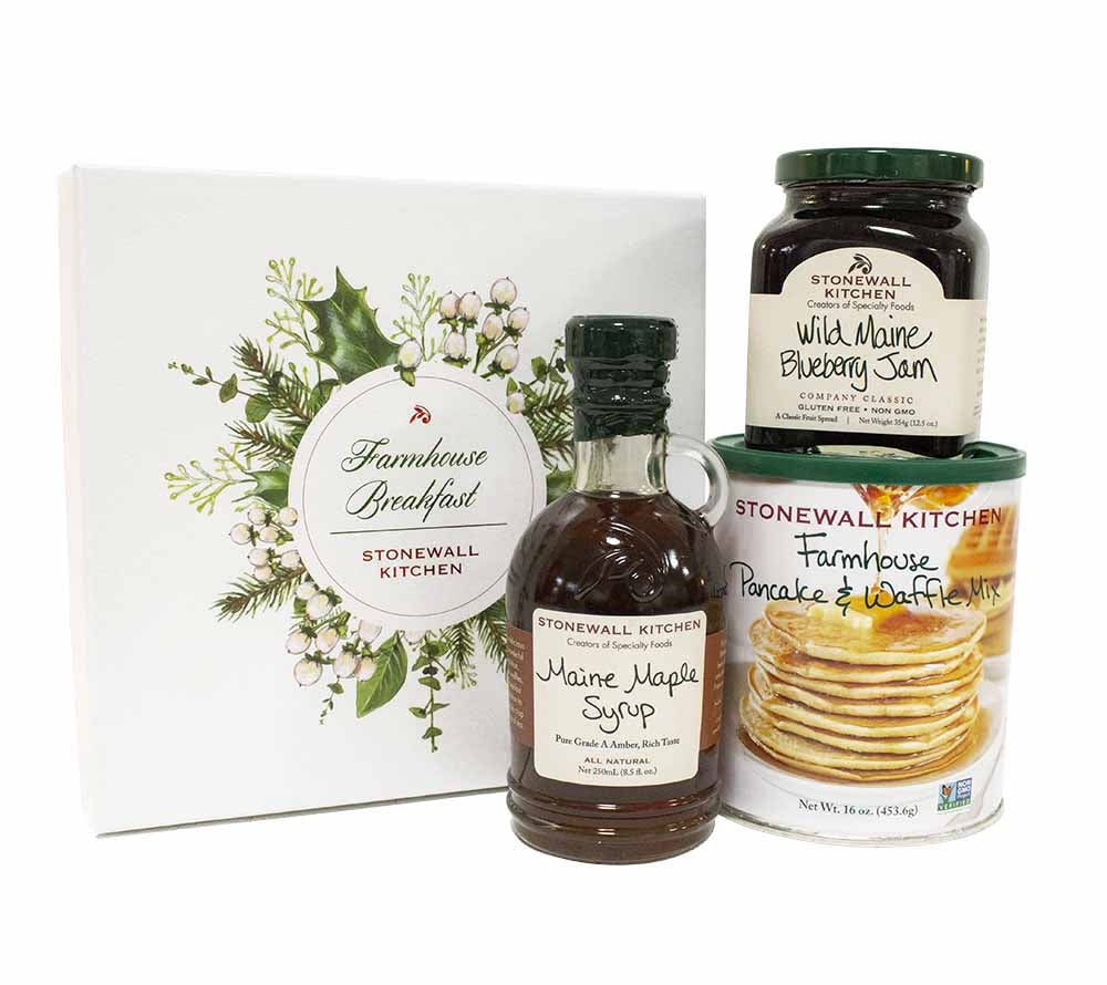 Farmhouse Breakfast Geschenkbox von Stonewall Kitchen kaufen | All Natural Farmhouse Pancake Mix Blueberry Jam & Ahornsirup | Ideal als Geschenk