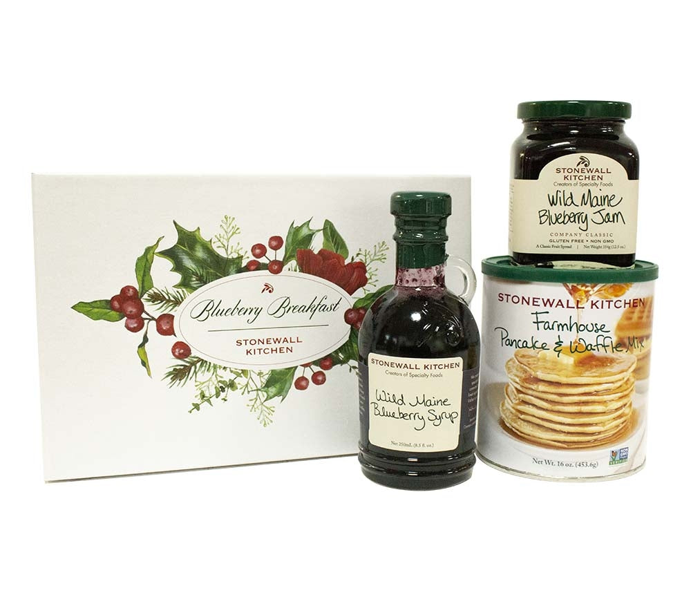 Blueberry Breakfast Geschenkbox von Stonewall Kitchen kaufen | Blaubeer-Geschenkset mit Pancakes und Sirup | Ideal als Geschenk