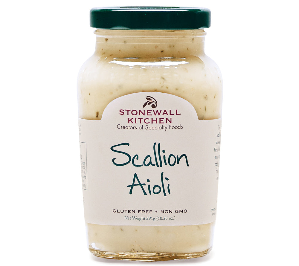 Scallion Aioli von Stonewall Kitchen kaufen | mit Frühlingszwiebeln und getrocknetem Knoblauch | Perfekt für Burger, Kartoffeln und Tacos