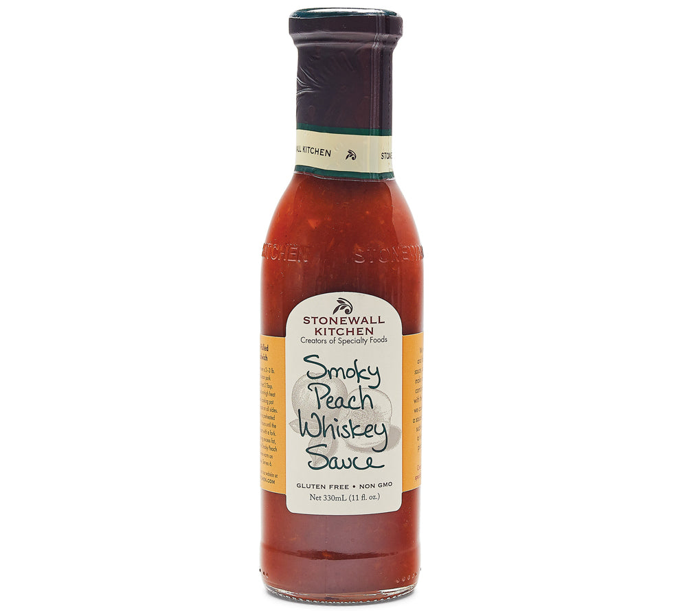Smoky Peach Whiskey Sauce von Stonewall Kitchen kaufen | Pfirsich-fruchtig, süßlich und leicht pikant mit Whiskey | Ideal zu Hähnchen & Schwein