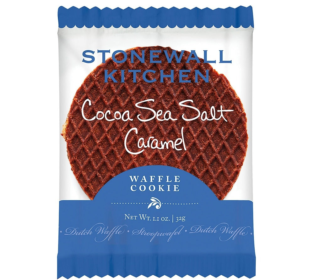 Cocoa Sea Salt Caramel Waffle Cookie von Stonewall Kitchen kaufen | Karamell-Kakao-Creme mit einer Prise Meersalz | Ideal zu Kaffee oder Tee