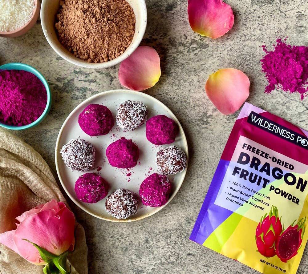 Dragon Fruit Powder 3.5 oz kaufen | Drachenfrucht-Getränkepulver | Ideal als Getränk oder in Smoothies, Joghurt und Müsli