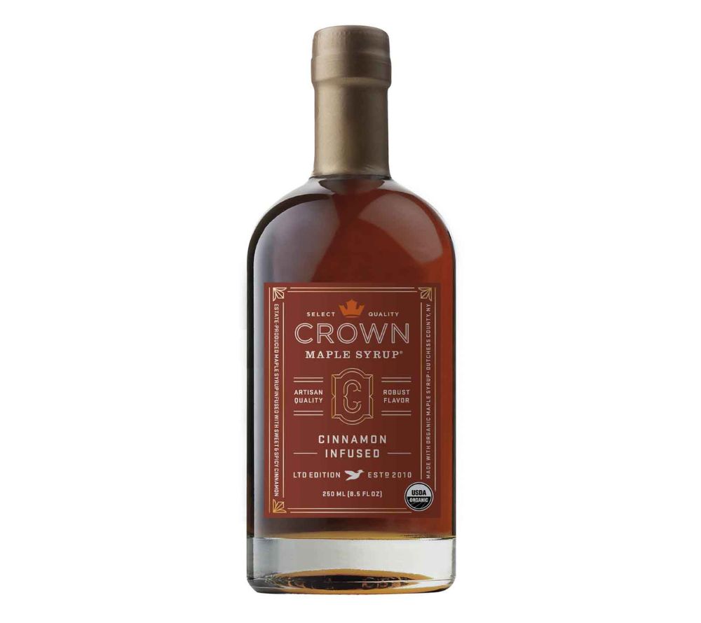 Crown Maple Cinnamon Infused Ahornsirup kaufen ☆ Bio-Qualität mit Zimt ☆ Für Pancakes, Waffeln und Desserts ☆ Mehr Sorten ☆ Jetzt probieren!