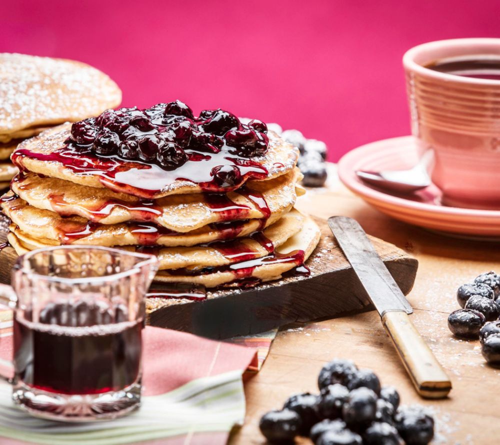 Blueberry Ahornsirup von Crown Maple kaufen | Ahornsirup mit fruchtiger Blaubeere | Perfekt zu Pancakes, Waffeln, Verfeinern von Dressings uvm