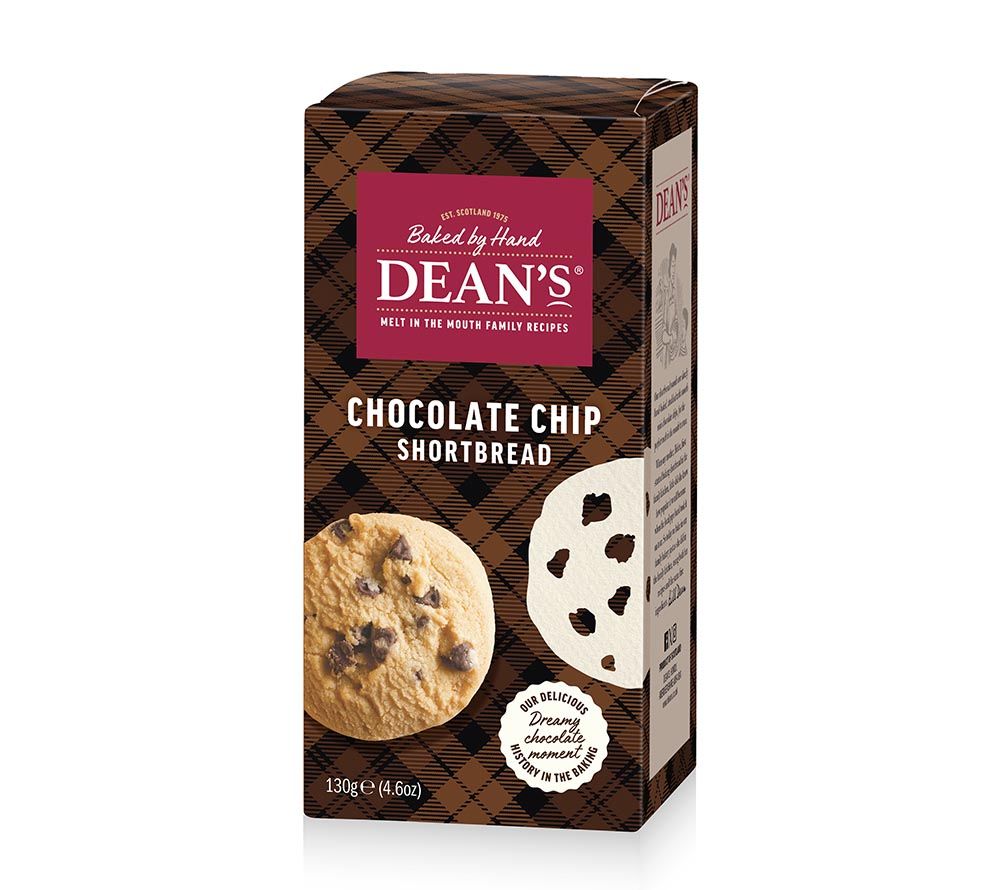 Choc Chip Shortbread Rounds von Dean's kaufen | traditionelles schottisches Shortbread mit Schokostückchen | Ideal zum Kaffee oder Tee