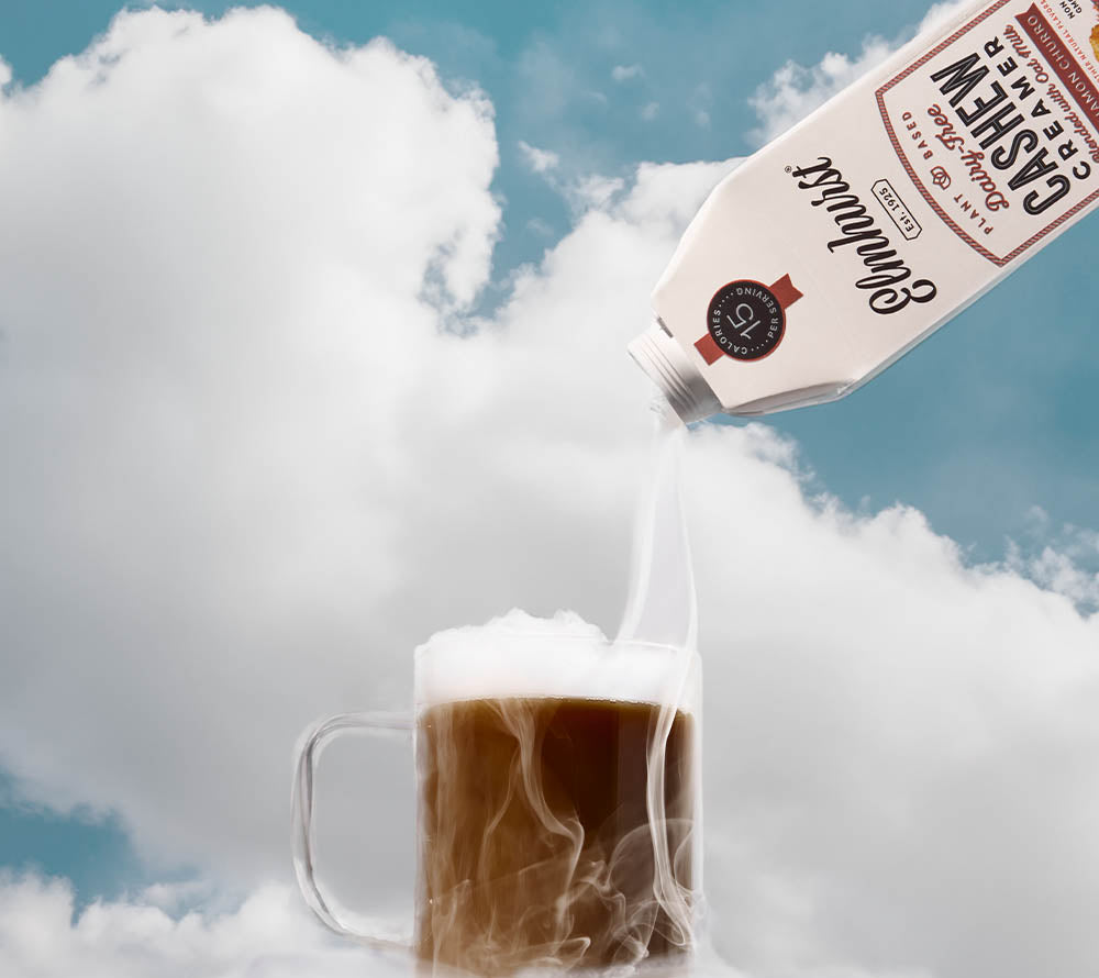 Cinnamon Churro Cashew Creamer von Elmhurst | 100% pflanzlich, vegan und laktosefrei | Direkt aus den USA | Zimt Churro Geschmack