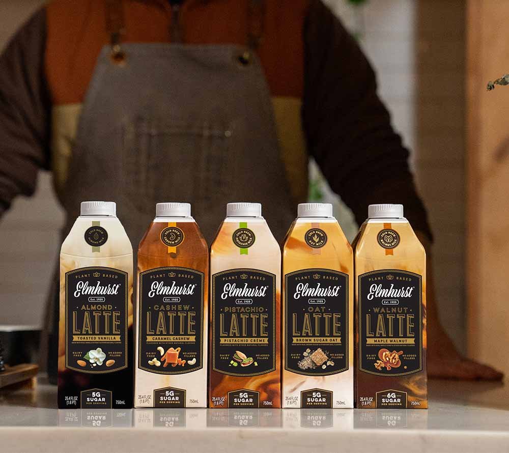 Toasted Vanilla Almond Latte von Elmhurst | Mandelmilch mit Madagaskar-Vanille und Cold Brew | köstliche Kombination | perfekt für ein luxuriöses Kaffeeerlebnis