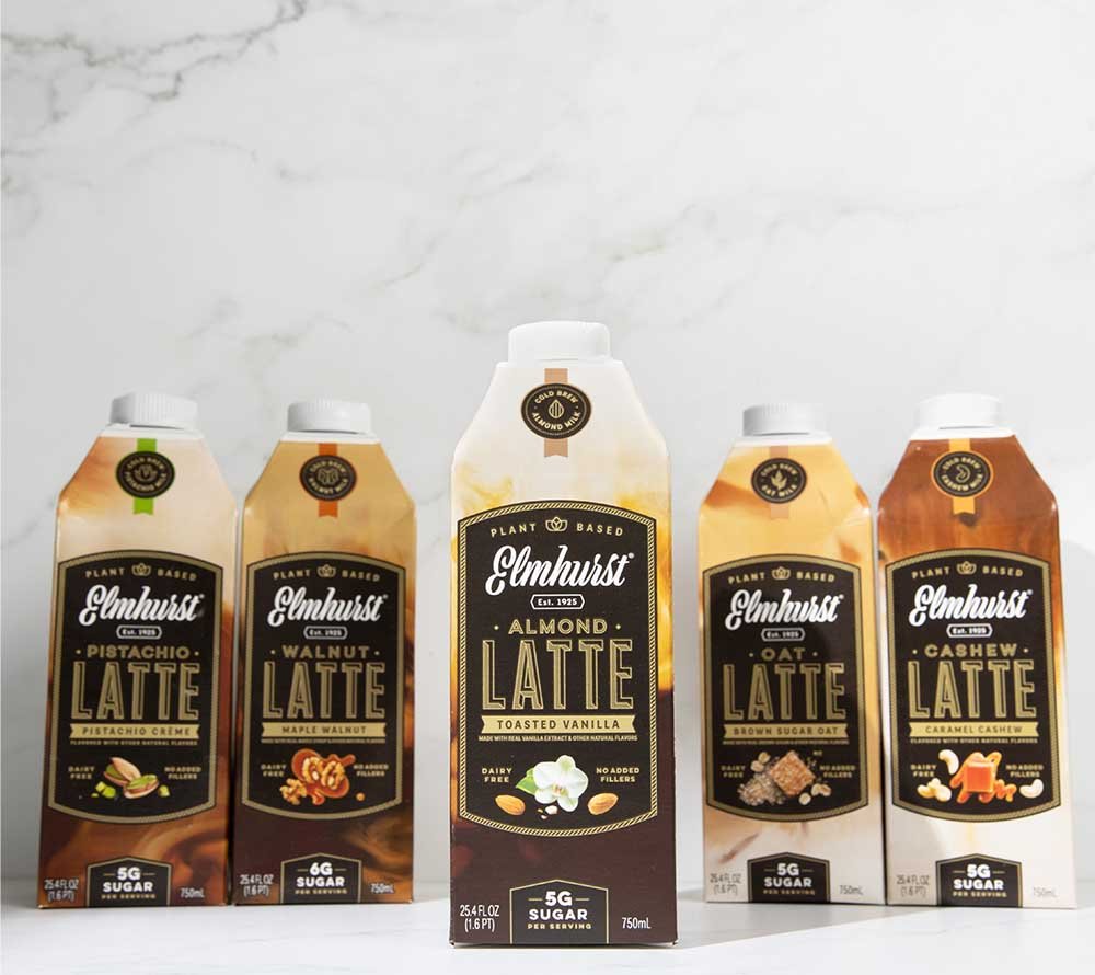 Toasted Vanilla Almond Latte von Elmhurst | Mandelmilch mit Madagaskar-Vanille und Cold Brew | köstliche Kombination | perfekt für ein luxuriöses Kaffeeerlebnis