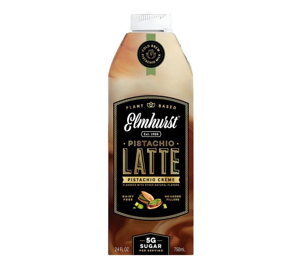 Pistachio Crème Latte von Elmhurst | Feiner Genuss mit Pistazie | heiß oder kalt genießen | koffeinhaltig | 100 % pflanzlich und vegan