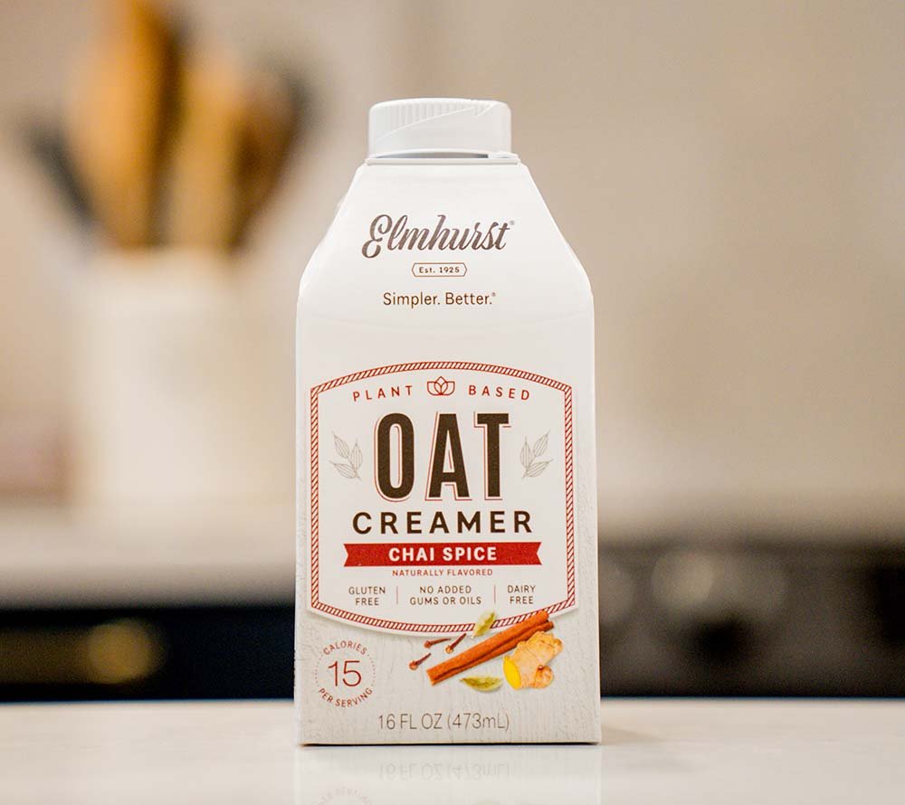 Chai Spice Oat Creamer von Elmhurst | 100% pflanzlicher Kaffee Creamer | Direkt aus den USA | Chai-Spice-Geschmack