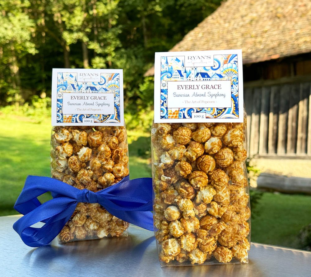 Popcorn Bavarian Almond Symphony von Everly Grace kaufen | Karamell mit dem Geschmack nach gebrannter Mandel | das perfekte Geschenk