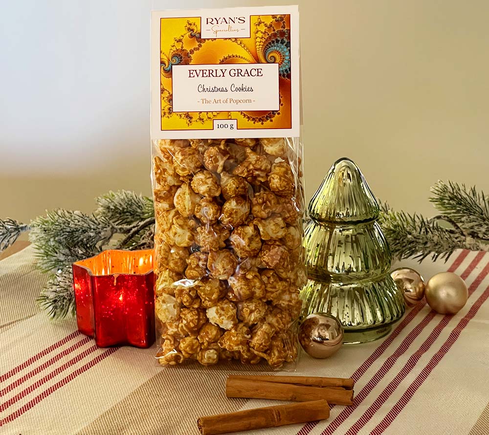 Everly Grace Christmas Cookies Popcorn kaufen | Knuspriges Popcorn mit weihnachtlichem Keks-Geschmack | Ideal als festlicher Snack oder Geschenk