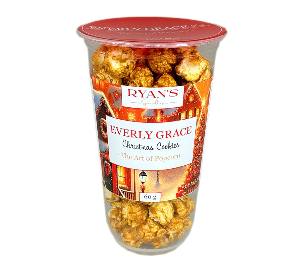 Everly Grace Christmas Cookies Popcorn kaufen | Knuspriges Popcorn mit weihnachtlichem Keks-Geschmack | Ideal als festlicher Snack oder Geschenk