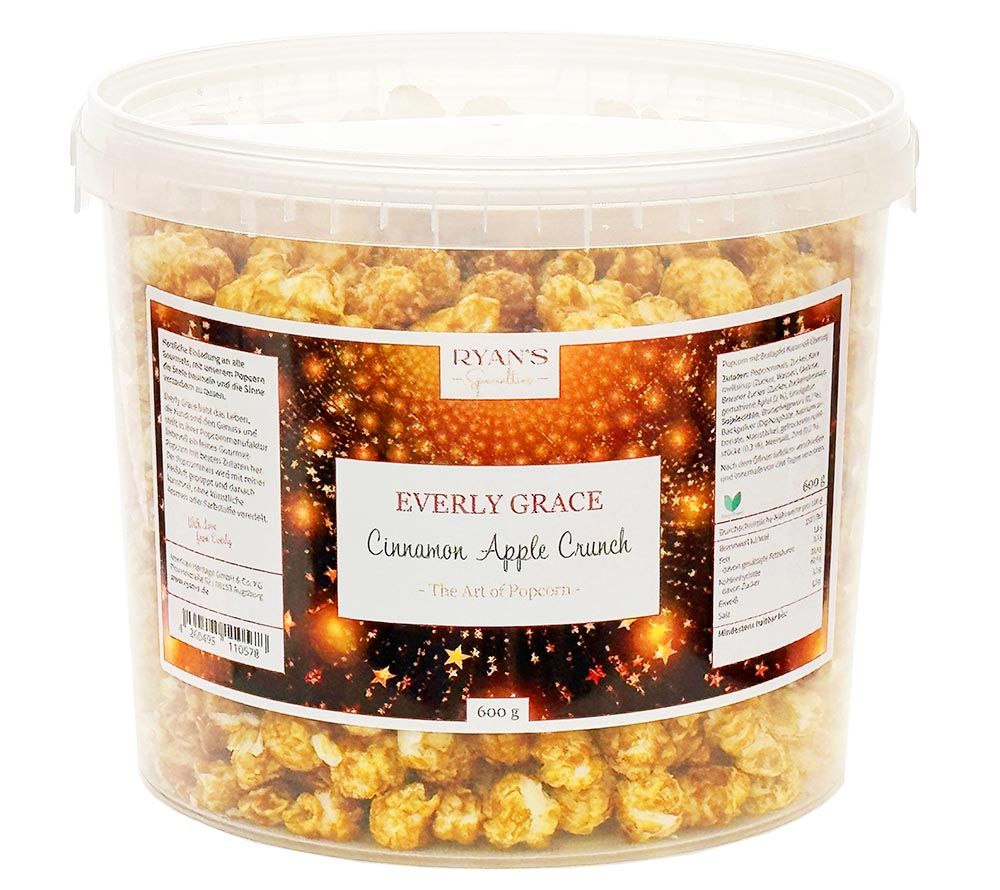 Everly Grace Popcorn Cinnamon Apple Crunch kaufen | Süßes Karamell, knackige Äpfel und feiner Zimt vereint | Ideal als Snack oder Geschenk