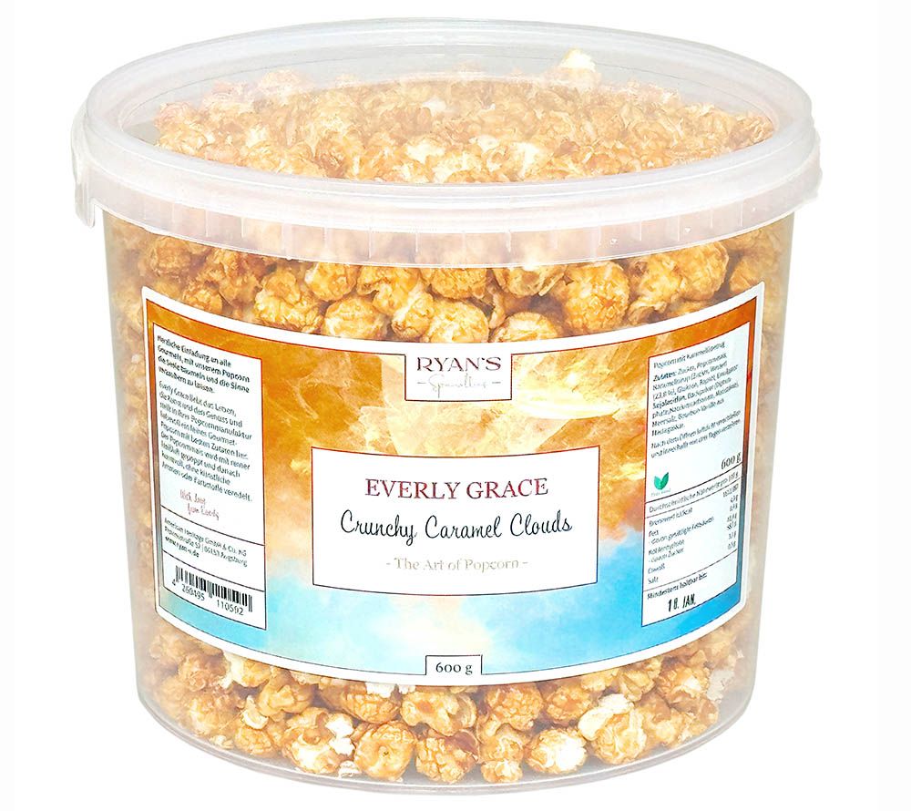 Everly Grace Popcorn Crunchy Caramel Clouds kaufen | Popcorn mit köstlicher Karamellschicht | Ideal für gemütliche Abende oder als Geschenk