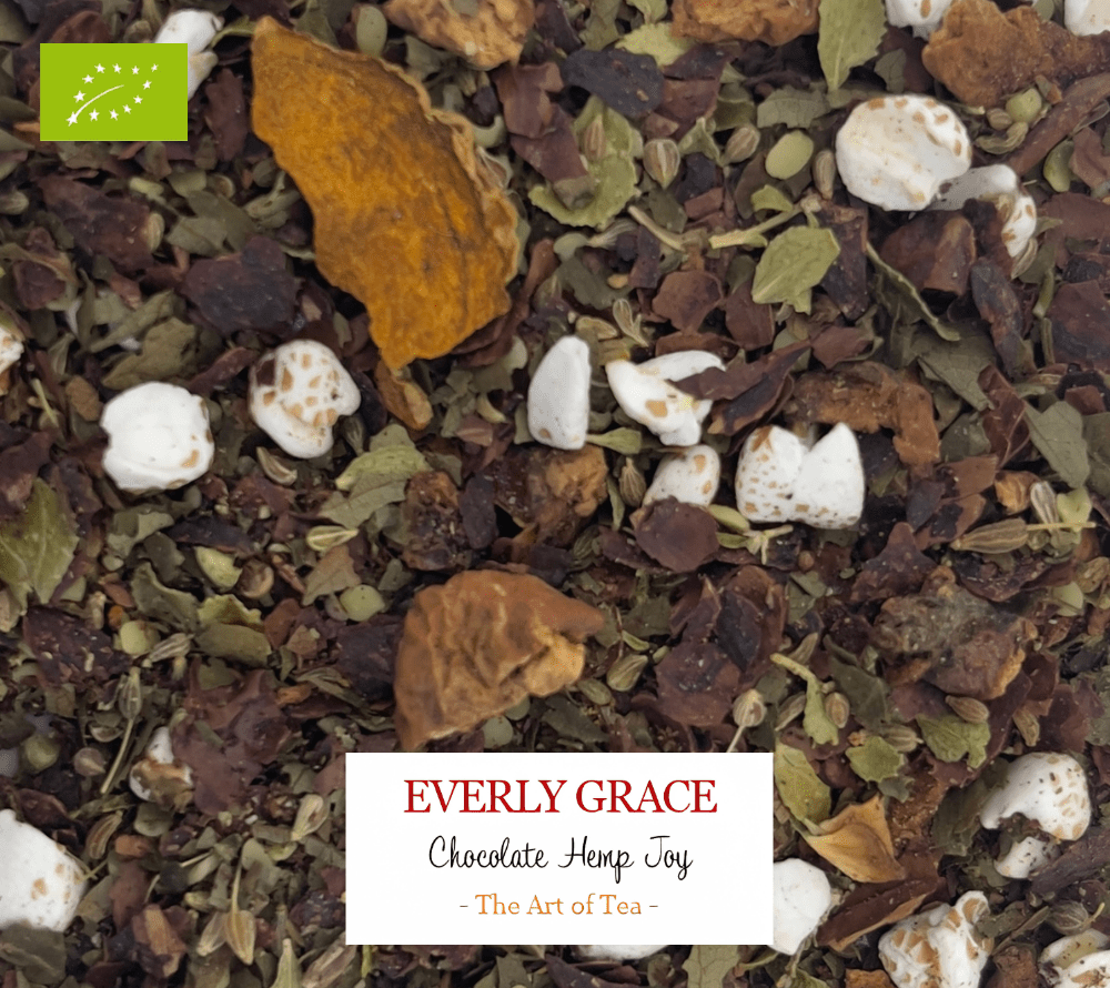 Chocolate Hemp Joy Tea von Everly Grace | Außergewöhnliche Bio-Teemischung | ohne künstliche Zusätze | Schokolade, Kurkuma und die feinen Nuancen von Anis