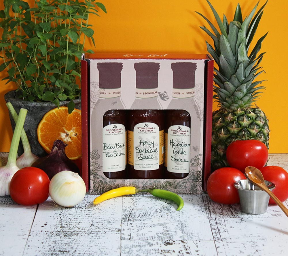 Stonewall Kitchen Grilling & Barbecue Collection kaufen | Hawaiian Grille Sauce Honey Barbecue Sauce und Baby Back Rib Sauce | Ideal als Geschenk