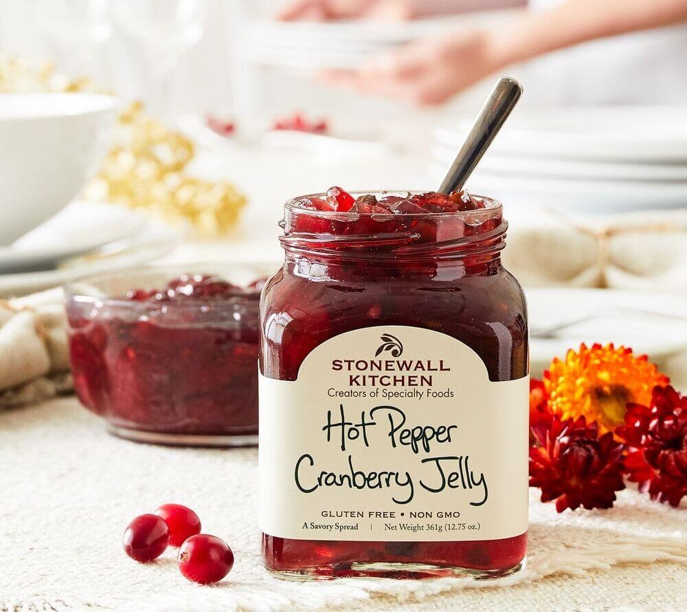 Hot Pepper Cranberry Jelly von Stonewall Kitchen kaufen | Jelly mit Cranberries, leichte Schärfe | Idealer Chutney-Ersatz, als Cranberry Sauce