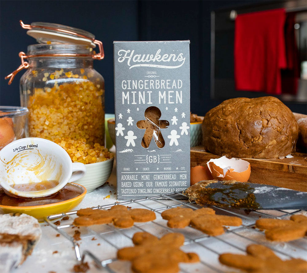Gingerbread Men Mini von Hawkens Gingerbread kaufen | Lebkuchenmänner als Ingwerkekse im Miniformat | Ideal zu Kaffee oder Tee