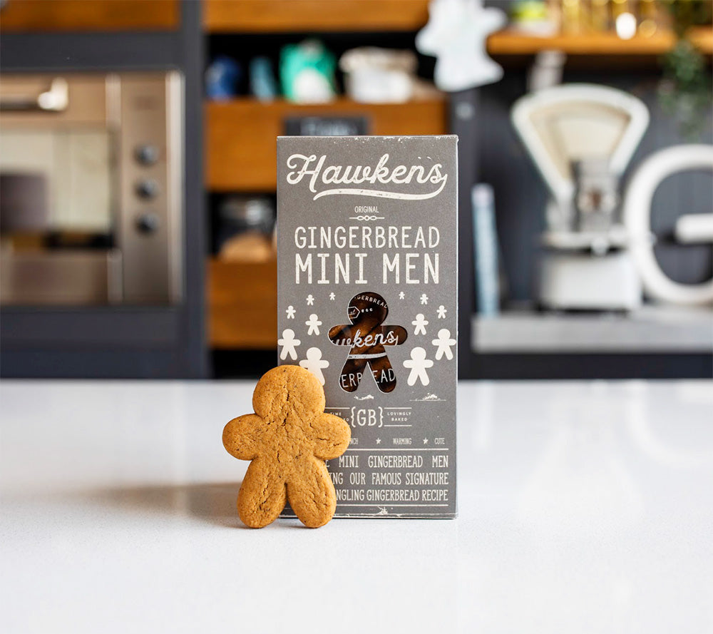 Gingerbread Men Mini von Hawkens Gingerbread kaufen | Lebkuchenmänner als Ingwerkekse im Miniformat | Ideal zu Kaffee oder Tee