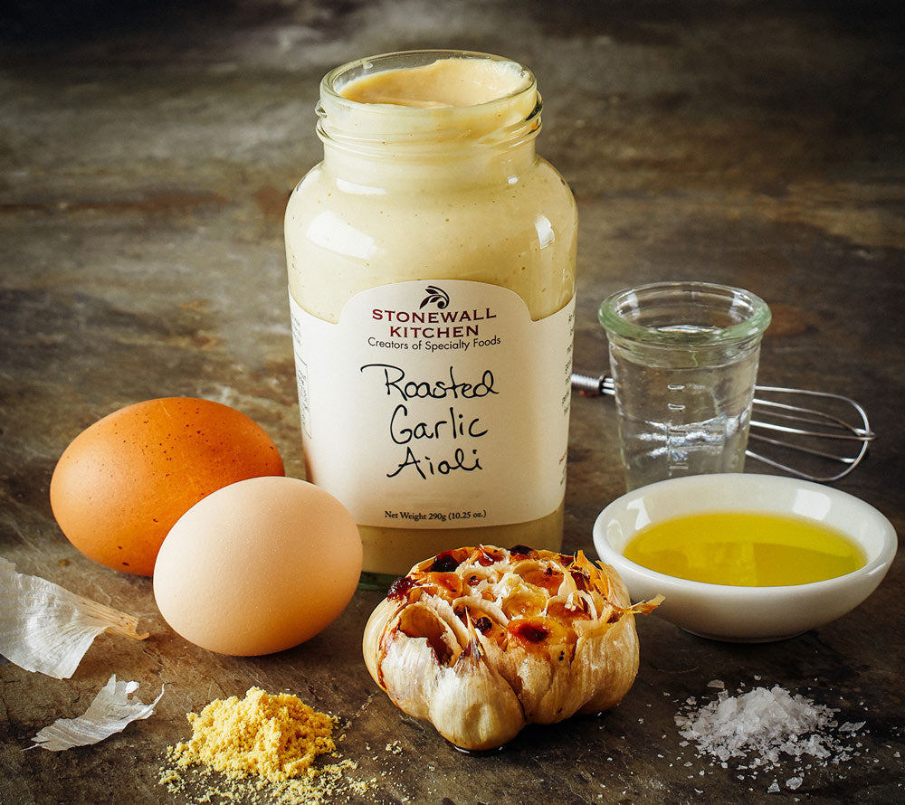 Roasted Garlic Aioli von Stonewall Kitchen kaufen | Bestseller | Intensiver Geschmack nach Knoblauch | Ideal zu Burger, Fleisch oder Sandwich