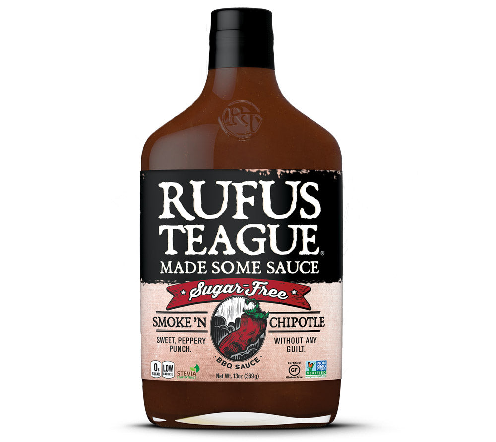 Smoke 'N Chipotle BBQ Sauce von Rufus Teague (ohne Zucker) kaufen | Zuckerfreie, rauchig-scharfe Chipotle Barbecuesauce | Ideal für Grillgerichte