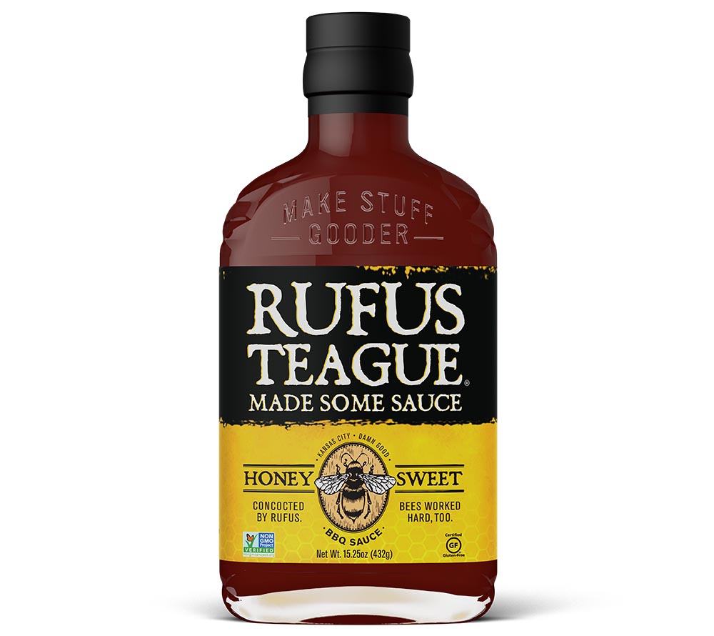 Honey Sweet BBQ-Sauce von Rufus Teague kaufen | Mild-rauchige Barbecuesauce mit Honig | Perfekt zu Burger, Sandwiches oder zu Fleisch