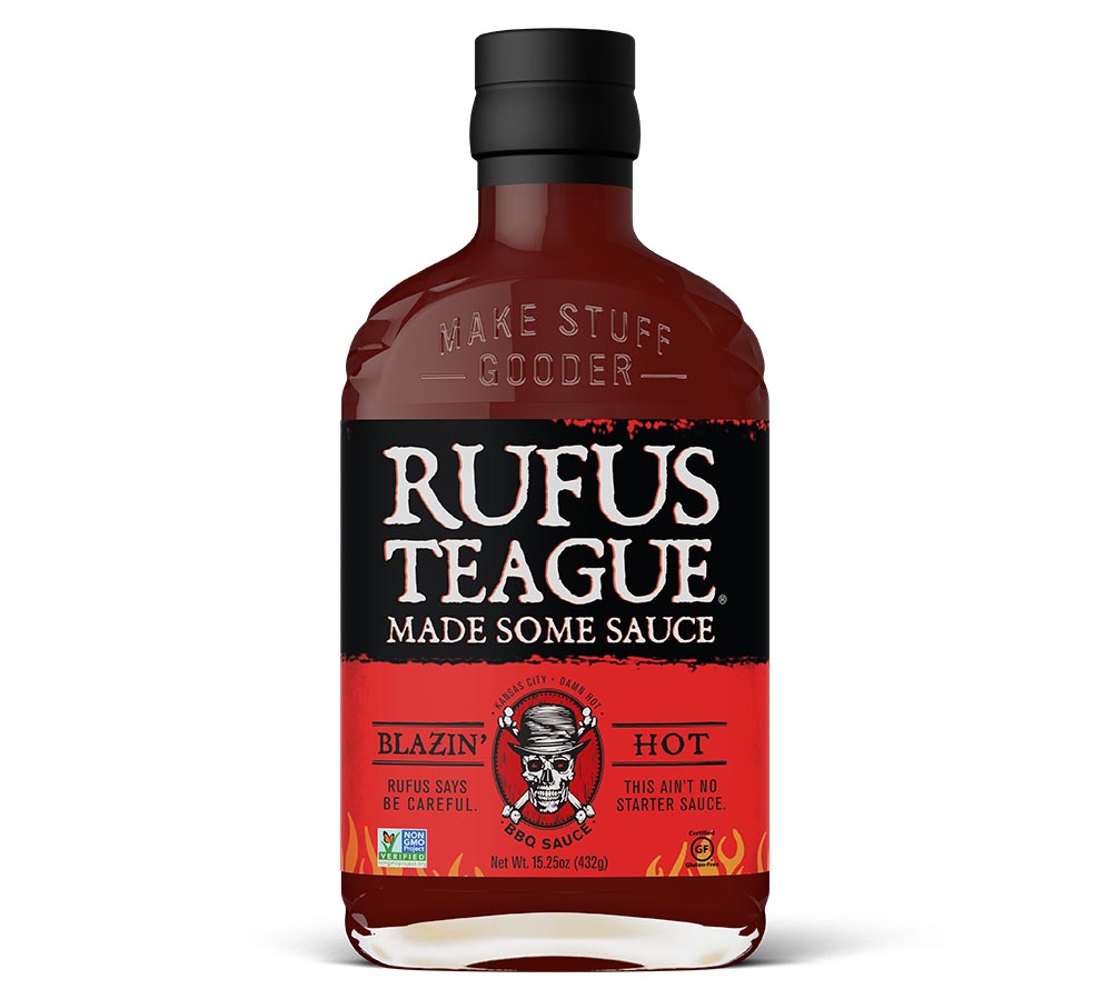 Blazin Hot BBQ-Sauce von Rufus Teague kaufen | Feurig-scharfe Barbecuesauce mit Chipotle | Perfekt zu Burger, Sandwiches oder zu Fleisch