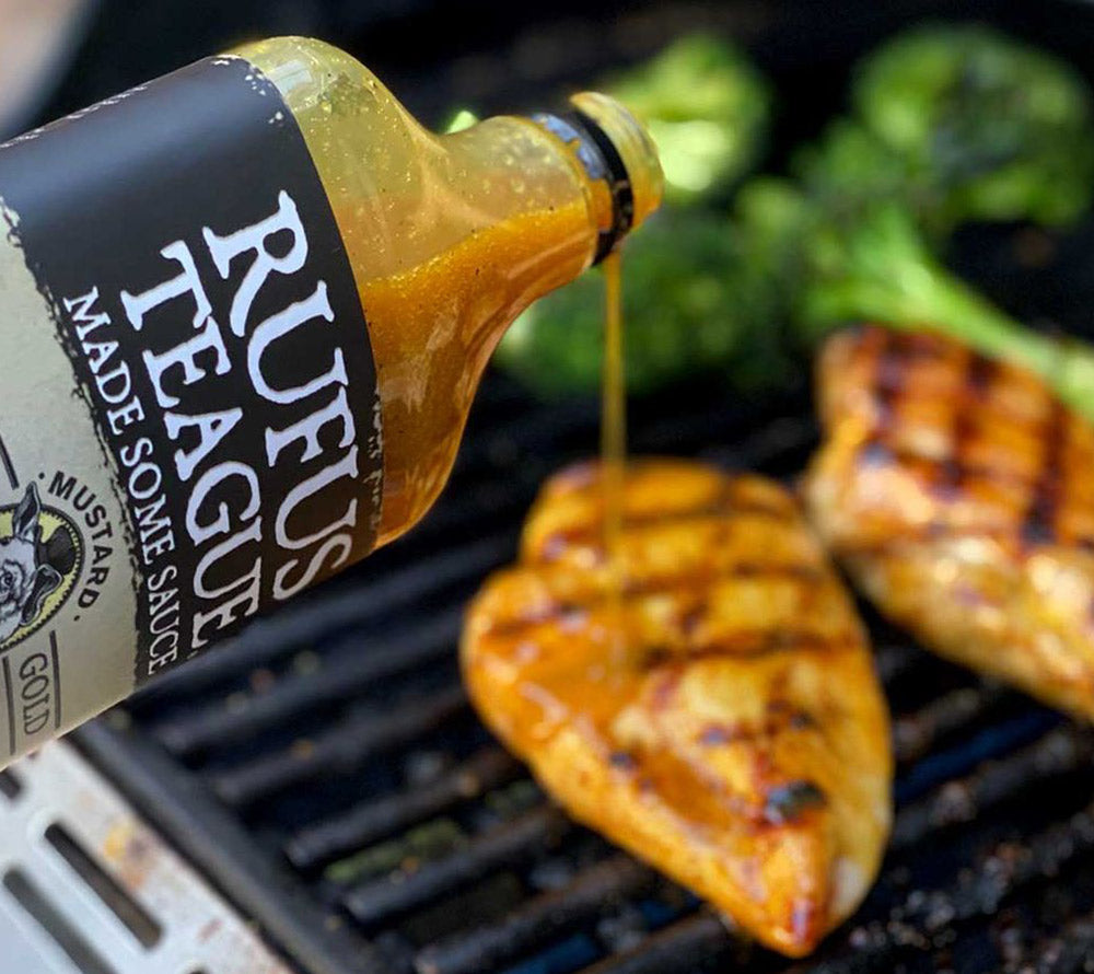KC Gold Mustard BBQ-Sauce von Rufus Teague kaufen | intensiv-rauchige, süße Sauce mit Senf | Perfekt zu Fleisch und Gemüse