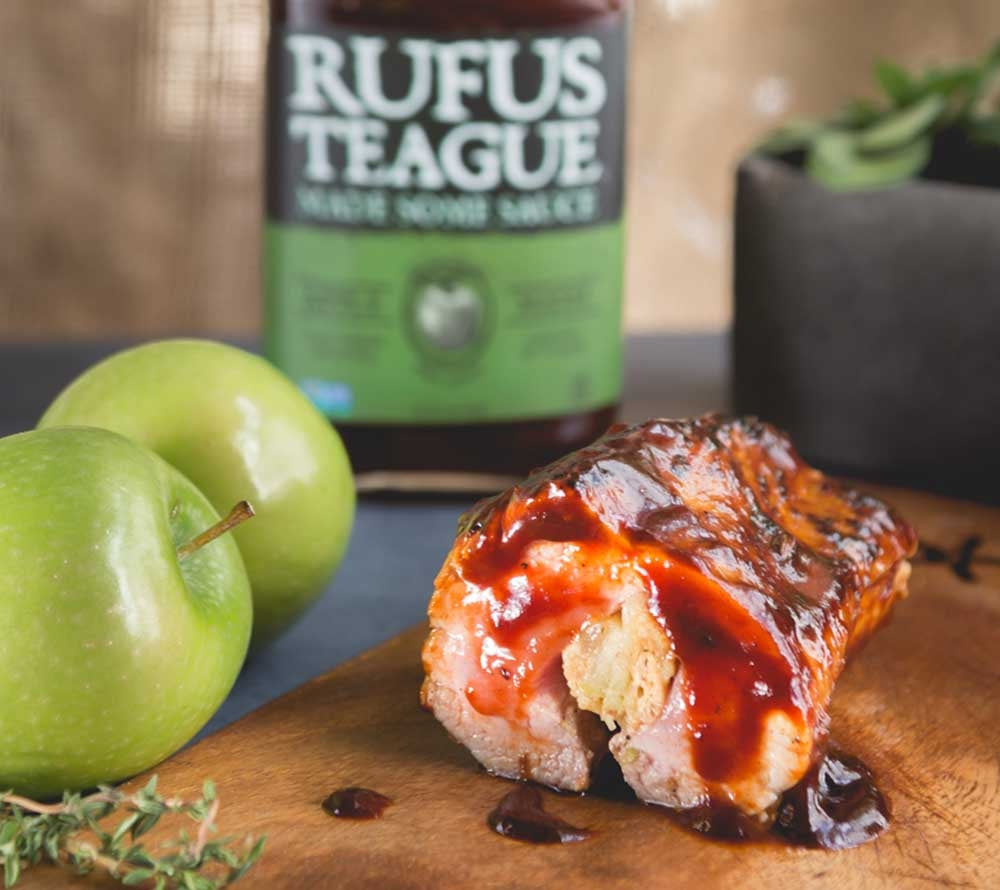 Smoky Apple BBQ-Sauce von Rufus Teague kaufen | rauchige Barbecuesauce mit süß-säuerlichen Äpfel | Perfekt zu Burger, Sandwiches oder zu Fleisch