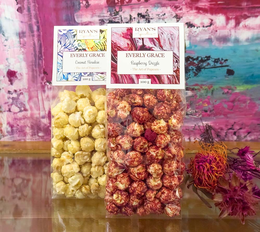 Everly Grace Raspberry Drizzle Popcorn kaufen | Knuspriges Popcorn mit fruchtiger Himbeersauce | Ideal für Naschkatzen und Filmabende