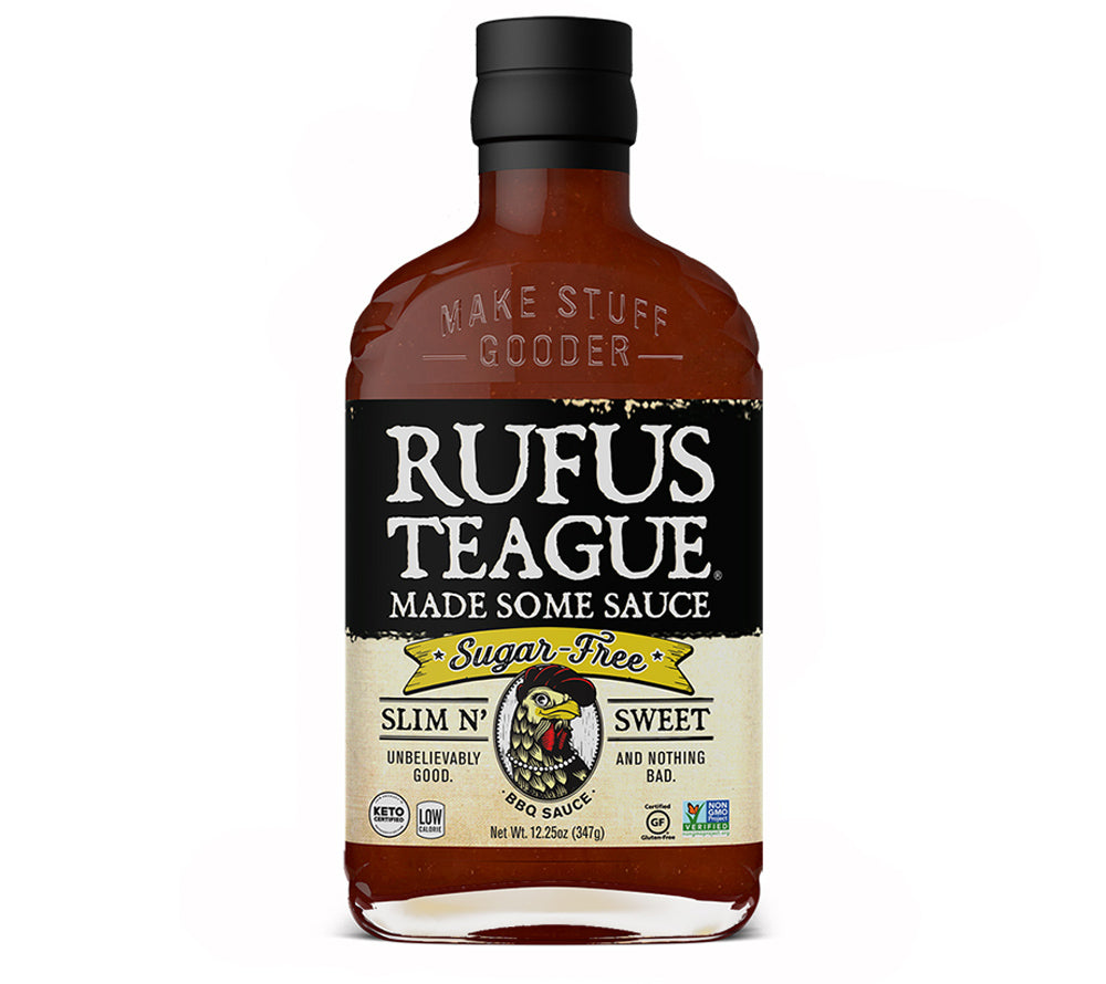 Slim N' Sweet BBQ Sauce von Rufus Teague (ohne Zucker) kaufen | Zuckerfreie, würzige Barbecuesauce | Perfekt für Grillgerichte, Pommes und mehr