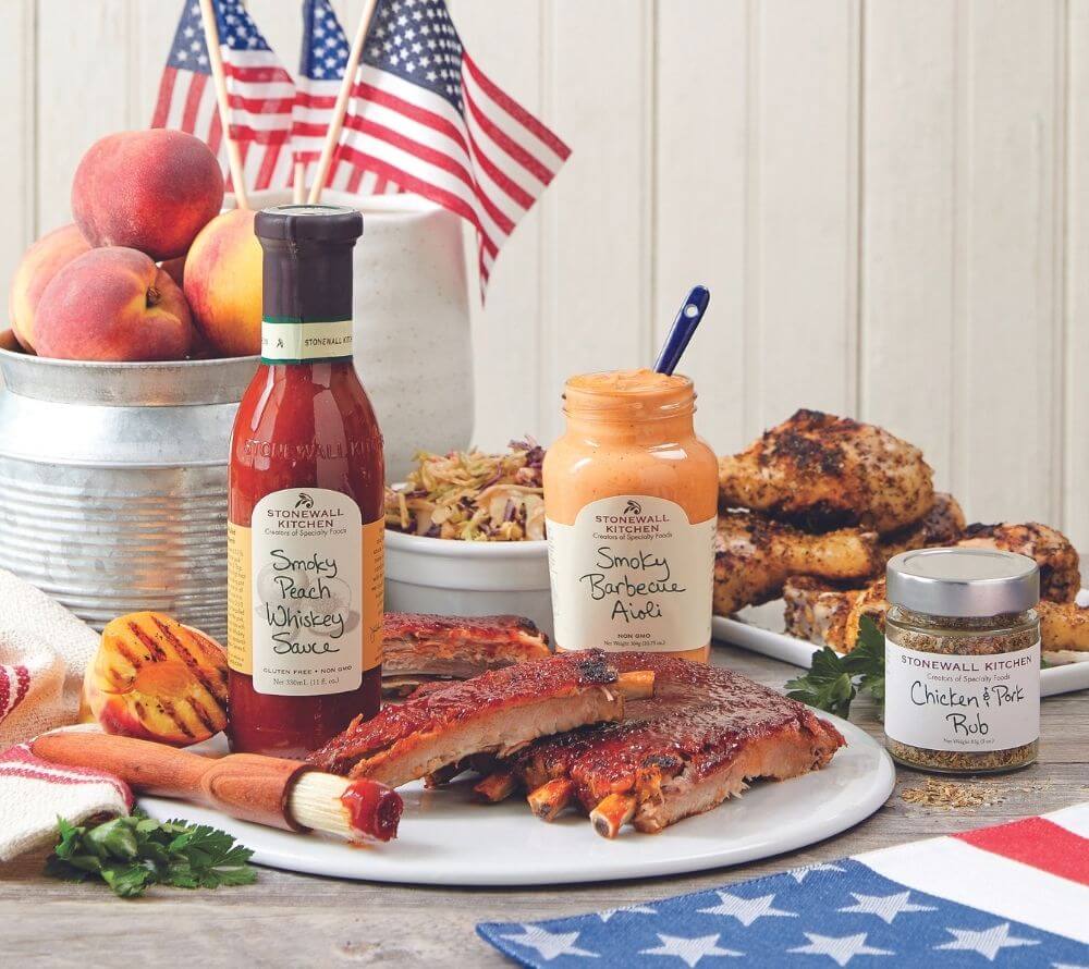 Smoky Peach Whiskey Sauce von Stonewall Kitchen kaufen | Pfirsich-fruchtig, süßlich und leicht pikant mit Whiskey | Ideal zu Hähnchen & Schwein
