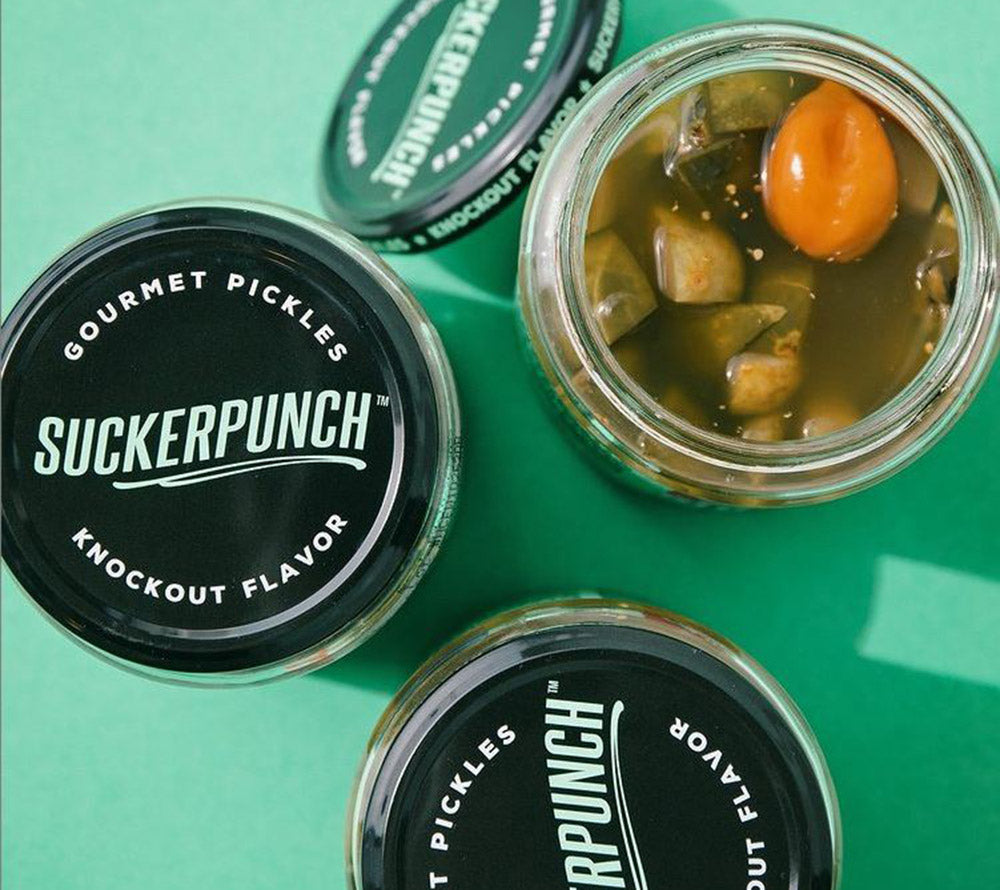 Pickles - Three Pepper Spears Jar von SuckerPunch kaufen | Würzig-scharfe Gurken | Ideal für Fleisch, Käse und Cracker