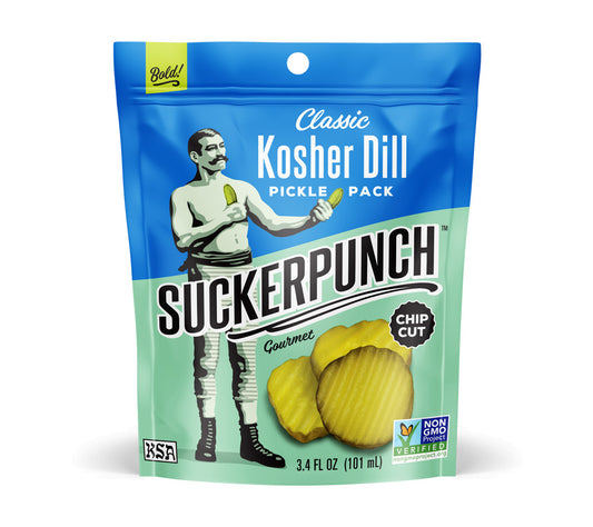 Pickles - Classic Kosher Dill Chips Snack Pack von SuckerPunch kaufen | Klassische Dill Gurken Chips | Ideal für Burger oder Sandwiches