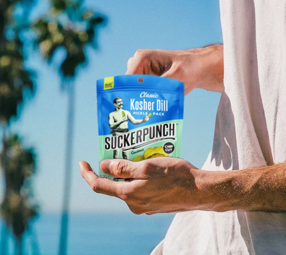Pickles - Classic Kosher Dill Chips Snack Pack von SuckerPunch kaufen | Klassische Dill Gurken Chips | Ideal für Burger oder Sandwiches