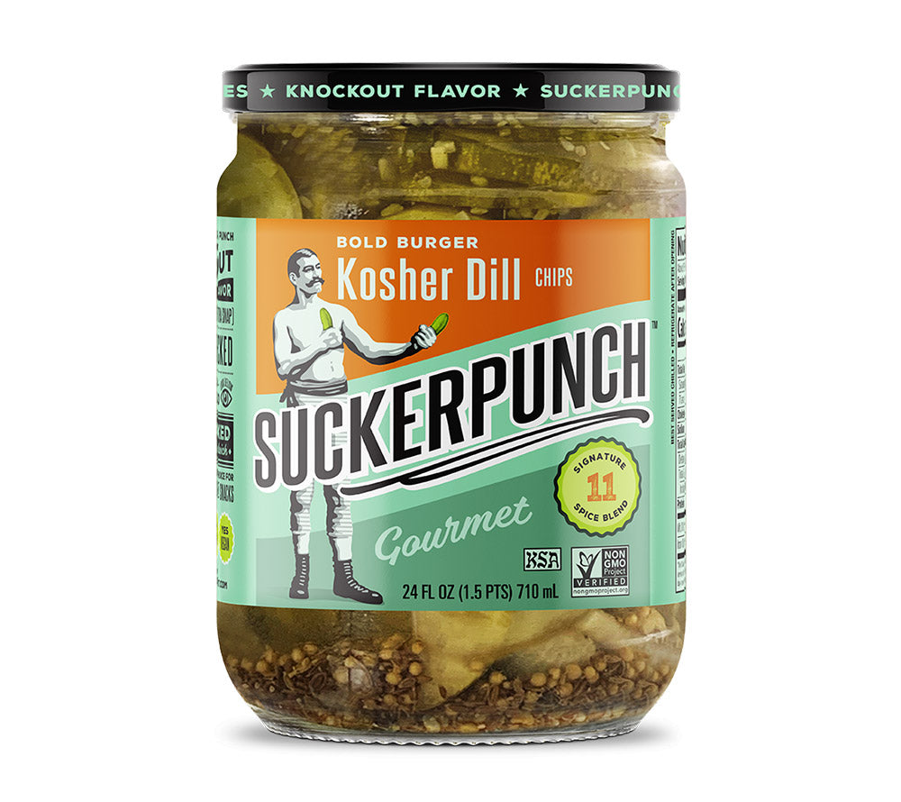 Pickles - Bold Burger Dill Chips Jar von SuckerPunch kaufen | Klassische Dill Gurken Chips | Ideal für Burger oder Sandwiches