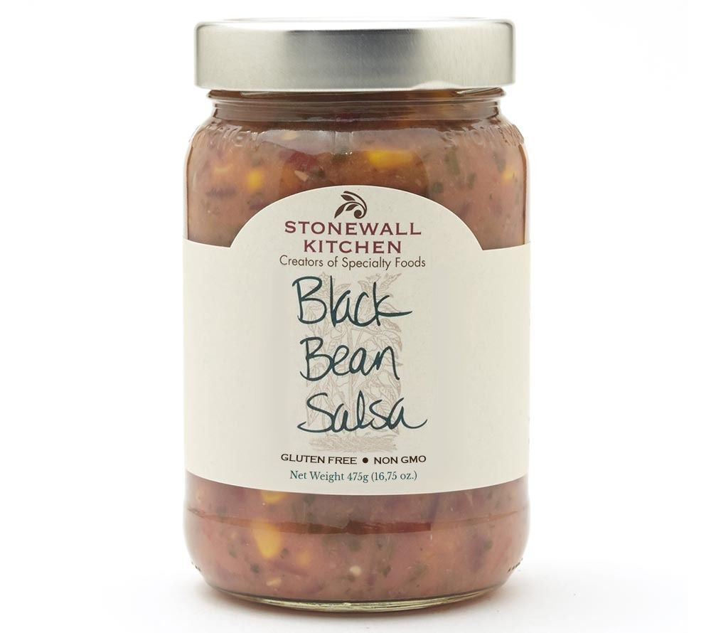 Black Bean Salsa von Stonewall Kitchen kaufen | würzig-scharfe Salsa mit schwarzen Bohnen, Mais, Japalenos | Perfekt zu Burritos oder Quesadillas