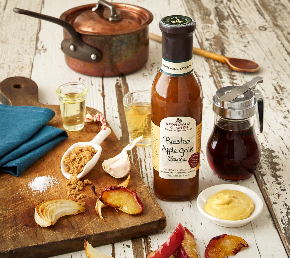 Roasted Apple Grille Sauce von Stonewall Kitchen kaufen | geröstete Apfelstücke, milde Zwiebeln | Erstklassig für Fondue, Hühnchen und Käse