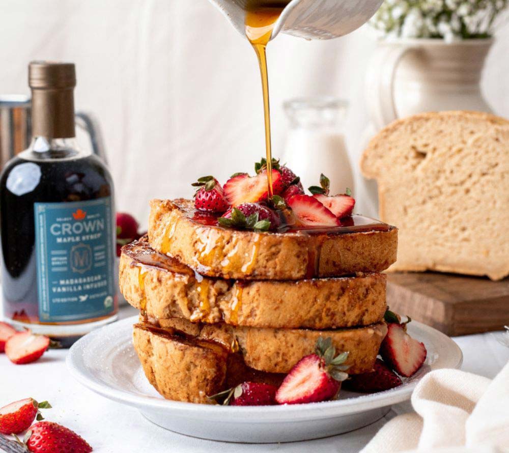 Crown Maple Vanilla Infused Ahornsirup kaufen ☆ Bio-Qualität mit Vanille ☆ Für Pancakes, Waffeln und Desserts ☆ Mehr Sorten ☆ Jetzt probieren!