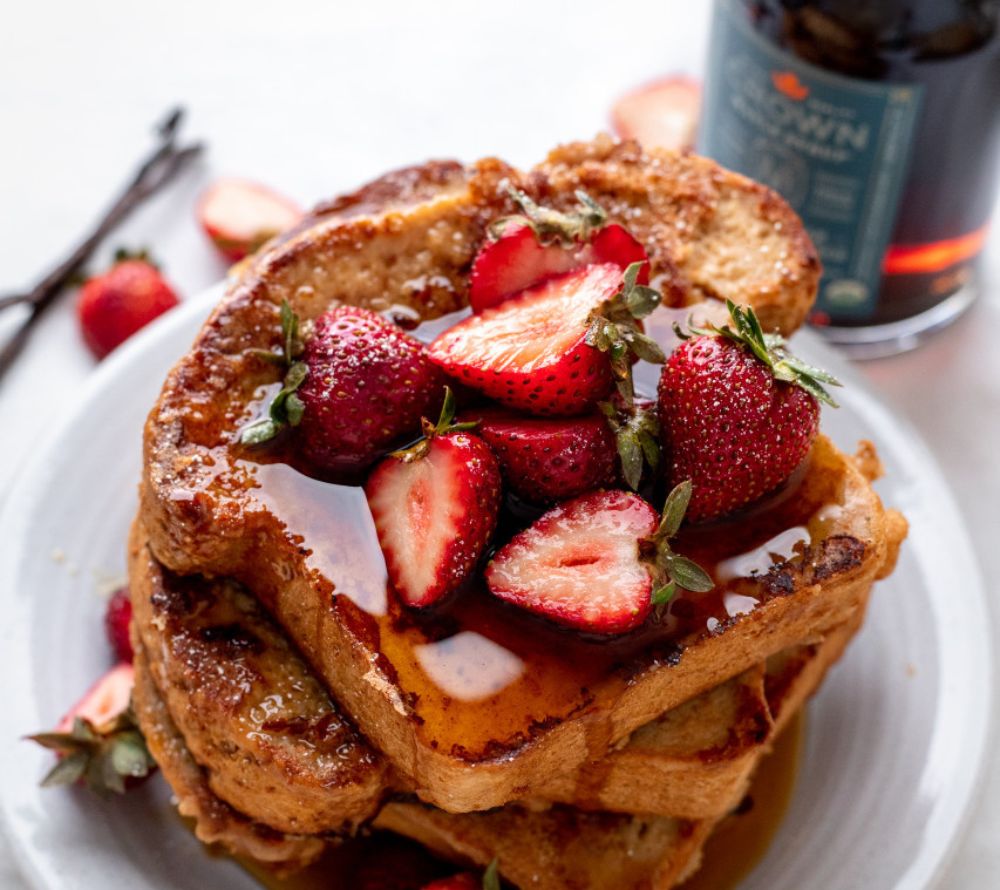 Crown Maple Vanilla Infused Ahornsirup kaufen ☆ Bio-Qualität mit Vanille ☆ Für Pancakes, Waffeln und Desserts ☆ Mehr Sorten ☆ Jetzt probieren!