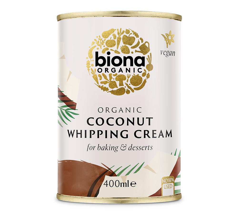 Coconut Whipping Cream von Biona kaufen | Bio-Kokosnuss-Schlagsahne, vegane Alternative für herkömmliche Schlagsahne | Perfekt für Desserts