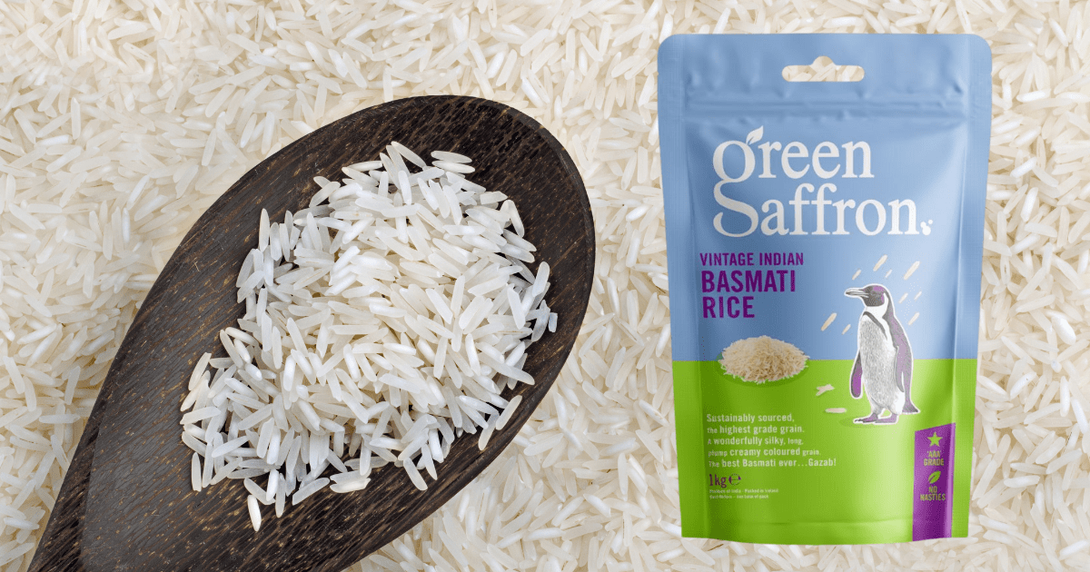 Premium Green Saffron Vintage Aged Basmati-Reis aus dem Himalaya für authentische indische Gerichte