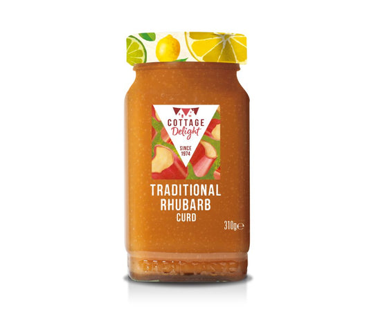 Englische Rhabarbercremr | fruchtig, cremig, handgemacht | kräftig-fruchtigem Rhabarbergeschmack | verfeinert mit echter Butter | Jetzt probieren!
