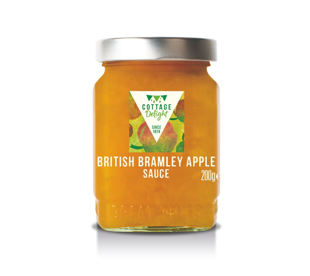 Klassische Apfelsauce aus England | Fruchtig-süß mit zarter Säure | mit echten Bramley Äpfeln | mit einer angenehm stückigen Konsistenz | Jetzt probieren!