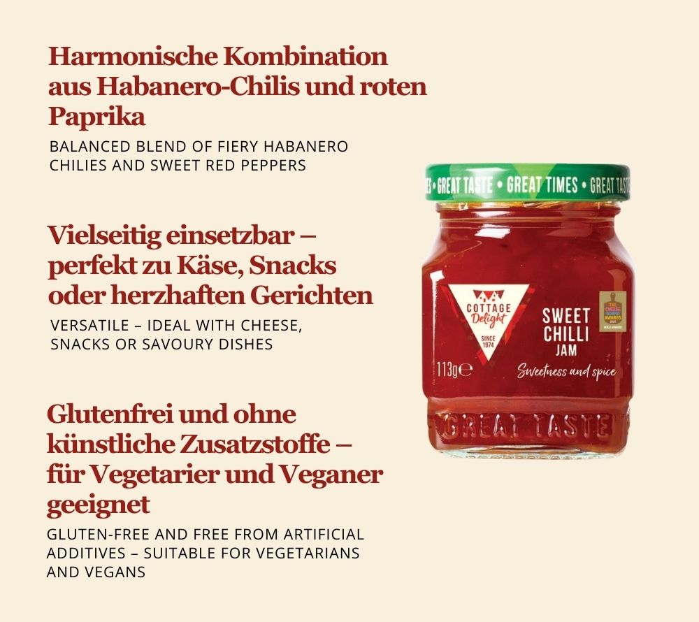 Feurig-süßer Allrounder für Küche & Genuss | Scharfe Habanero-Chilis treffen auf fruchtig-süße rote Paprika | Glutenfrei & Vegan | Jetzt bestellen & genießen!